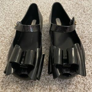 Mini Melissa Bow Shoes - Black - size 11